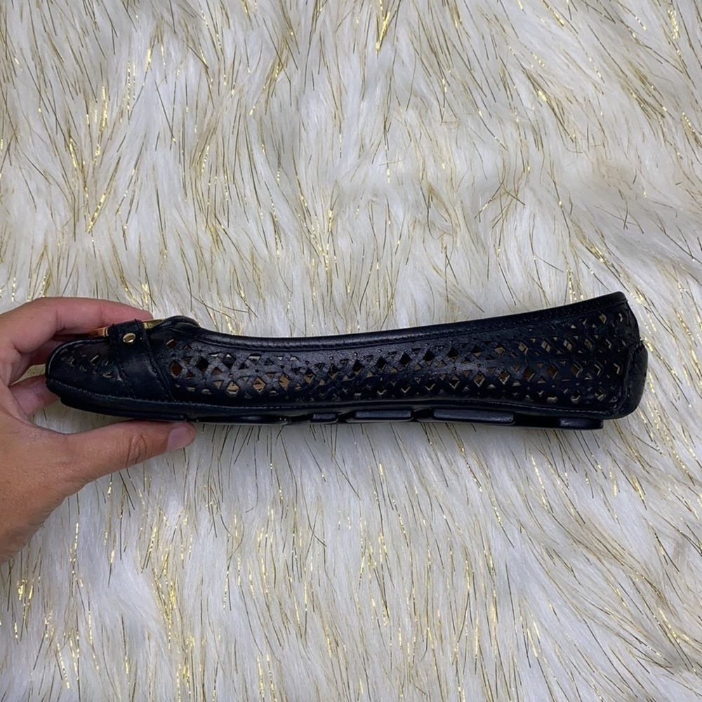 Michael Kors -Fulton Black Woven Moccasin Flat 6.5 - Picture 6 of 13